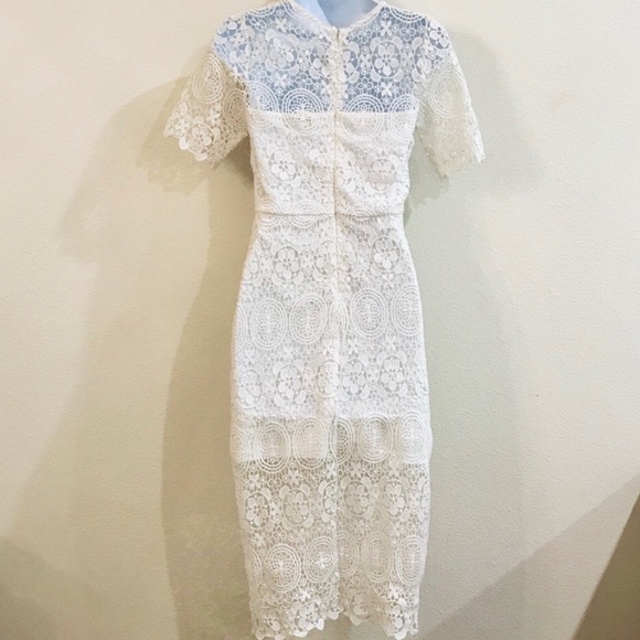 White lace midi dress - Picture 3 of 3